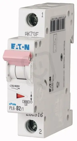 Originální Jistič PL6-C16/1 char C, 1-pólový, 6kA, 16A EATON 286533