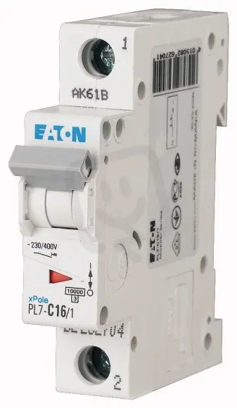 Vrácení Zdarma Jistič PL7-C16/1, char C, 1-pólový, 10kA, 16A EATON 262704