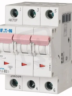 Jistič PL6-C16/3 char C, 3-pólový, 6kA, 16A EATON 286601 Poslední Šance