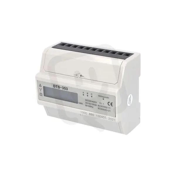 Elektroměr DTS 353-L 100A, 7mod., LCD, 3-fáz., 1-tar., podružný ELEMAN 1000886 Víkendová Akce