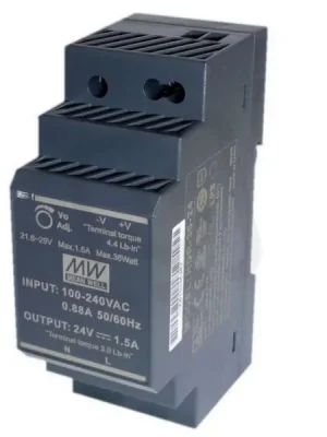 Napájecí zdroj na DIN 36W 24V 1,5A MEAN WELL HDR-30-24 Nejlepší Cena