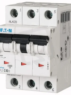 Sleva Jistič PL7-C40/3, char C, 3-pólový, 10kA, 40A EATON 263413