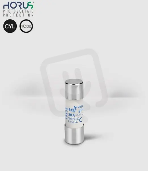 Autentický PV Válcová pojistková vložka pro FVE aplikace 10x38 mm gPV 1000V DC 20A