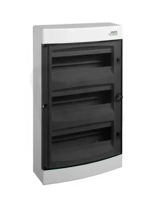 Plastová rozvodnice NOARK PNS 36T průhl. dveře na omítku IP40 3 řady 3x12 mod Víkendová Akce