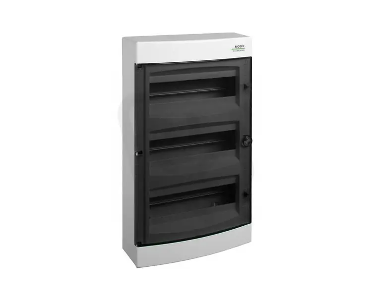 Plastová rozvodnice NOARK PNS 36T průhl. dveře na omítku IP40 3 řady 3x12 mod Víkendová Akce