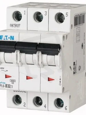 Jistič PL6-C32/3 char C, 3-pólový, 6kA, 32A EATON 286604 Super Cena