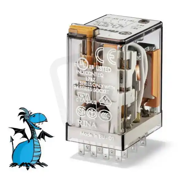 Miniaturní průmyslové relé, DIN, 4P/7A, 230V AC, MA_MI FINDER 55.34.8.230.0040 Značkový