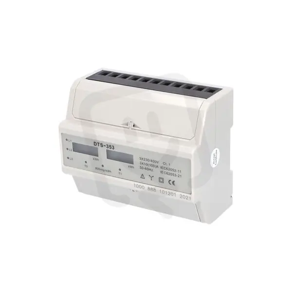 Elektroměr DTS 353-L 100A, 7mod., LCD, 3-fáz., 2-tar., podružný ELEMAN 1000888 Jen Po Omezenou Doba