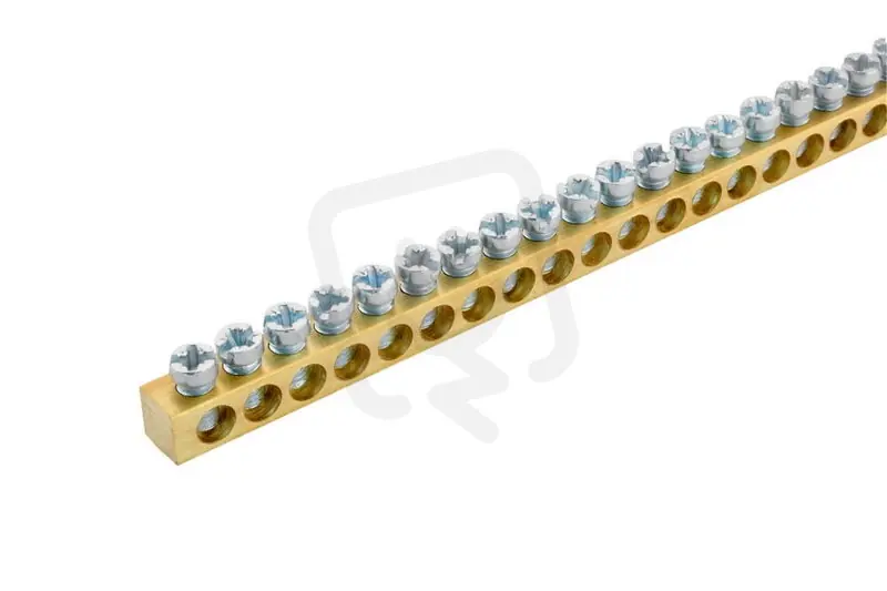 Ověřený Svorkovnice N/PE mosazná NSCH 8x8x1000mm IP00 142 přip. míst 10mm2 1000014