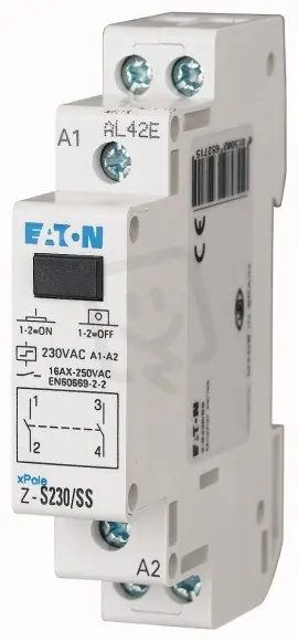 Z-S230/SS Impulsní relé tlačítko 230V AC 2zap. kontakty 16A EATON 265271 Cenový Hit