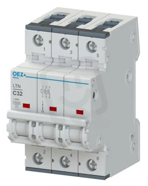 LTN-10C-3 Jistič In 10A,Ue AC 230/400V/DC 216V, ch.C, 3pól, 10 kA OEZ 41787 Ověřený
