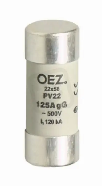 PV22 100A gG Pojistková vložka AC 500V/DC 250V vel.22×58 OEZ 06756 Cenový Hit