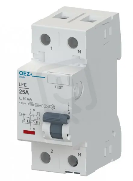 Cenově Výhodný LFE-40-2-030A Proudový chránič 40A, AC 230V, 30mA, 2pól, 6kA, typ A OEZ 46396