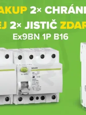 Výhodné balení 2x chránič Ex9L-N 4P 25A 30mA + 2x jistič Ex9BN 1P B16 Akční Nabídka