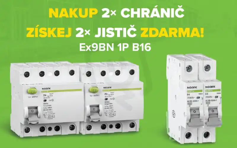 Výhodné balení 2x chránič Ex9L-N 4P 25A 30mA + 2x jistič Ex9BN 1P B16 Akční Nabídka