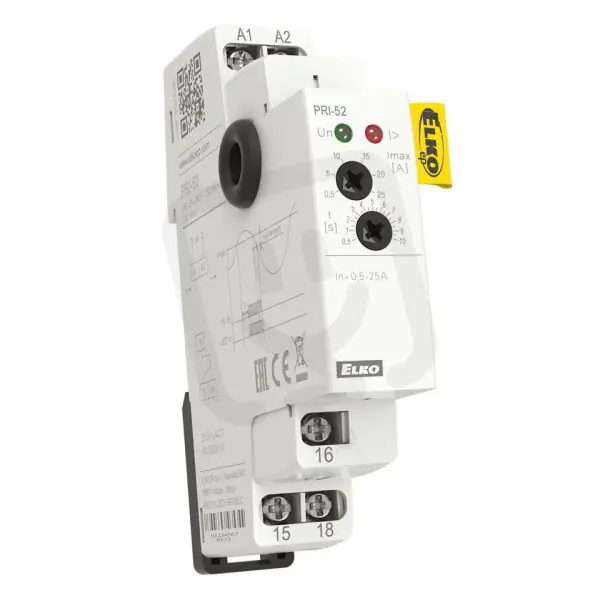 Omezená Nabídka Hlídací proudové relé, rozsah 0,5-25A AC PRI-52 ELKO EP 8595188136556
