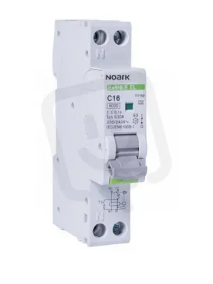 Proudový chránič s jističem NOARK 111160 EX9NLE 1PN B6 30mA 1M 6kA typ A Značkový