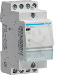 Přímo Od Výrobce Stykač se sníž. hlučností 25A, 4S, 230V AC /ESN420B/ HAGER ESC425S