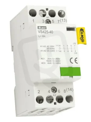 Instalační stykač 4x25A VS425-40 230V AC/DC ELKO EP 8595188121651 Cenová Bomba