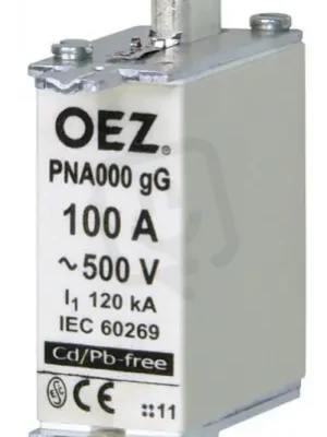 Ověřený PNA000 10A gG Pojistková vložka AC 500V/DC 250V vel.000 OEZ 40478