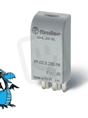 Levný Modul, LED_V, 110-240V AC/DC FINDER 99.02.0.230.98