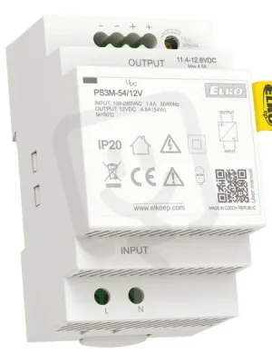 Spínaný stabilizovaný napájecí zdroj PS3M-54/12V ELKO EP 8595188180511 Super Cena