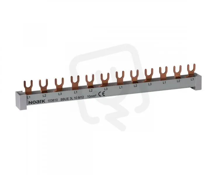 Bezpečná Platba Propojovací lišta NOARK 103812 BBUE 3fázová, 16mm2, 80A, 57 modulů (1m)