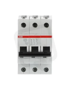 Cenově Výhodný S203-B20 3 fázový jistič 20 A char. B 6 kA ABB 2CDS253001R0205