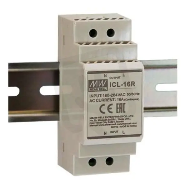 Ochrana proudových nárazů na DIN 16A MEAN WELL ICL-16R Must-Have