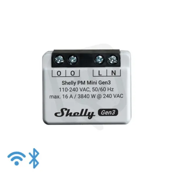 Objednat Nyní Modul pro měření spotřeby SHELLY PM MINI GEN3 max. 16A, WiFi, Bluetooth