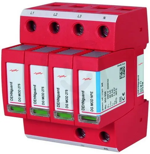 Svodič přepětí DEHNguard M 4-pólový pro TT a TN-S systémy 952315 Novinka