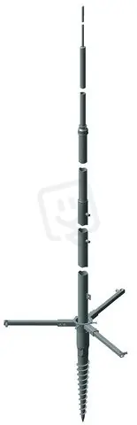 Teleskopický stožárový jímač NV 10000mm FeZn - AL se šroubovací základnou -SET- Odeslání Ihned