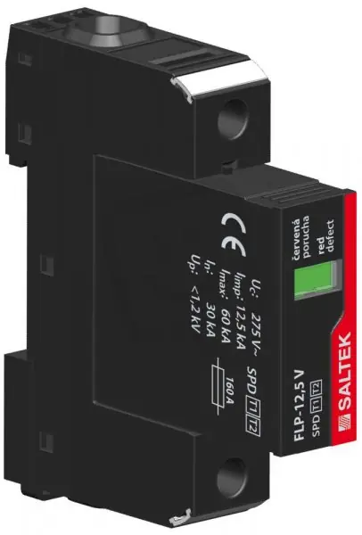 Ihned K Objednání FLP-12,5 V/1 S svodič přepětí TN/TT 60kA(8/20) 12,5kA(10/350) SALTEK A03422