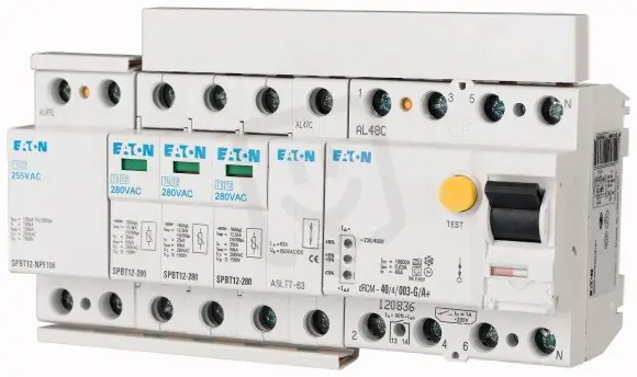 Originální Eaton 158335 Svodič přepětí T1+T2(B+C),4p sada 3+1,TN-S,TT