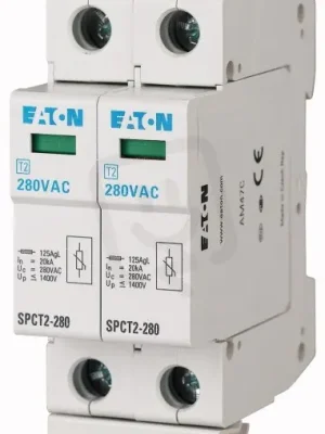 Nakupujte Hned SPCT2-280/2 Svodič přepětí třídy T2 (II C) modulový 2pól Un=280V EATON 167594