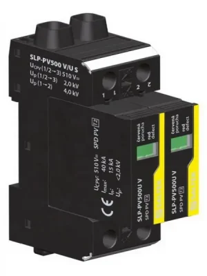 Novinka SLP-PV500 V/U S svodič přepětí pro FVE do 500V DC 80 kA (8/20) SALTEK A03665