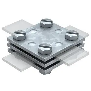 OBO 256 DIN 30 FT Křížová spojka, 30mm, Ocel, žárově zinkováno Nejprodávanější