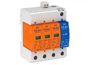 Nízká Cena OBO V25-B+C 3+NPE-FS Kombinovaný svodič přepětí, typ 1+2,3P+NPETN,DS, 280V