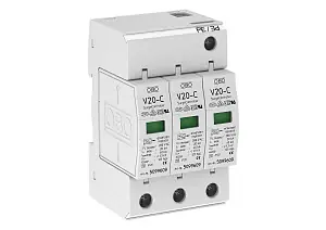 Dokud Zásoby Vydrží OBO V20-C 3-280 Svodič přepětí, typ 2, 3P, 40kA(8/20), 280V