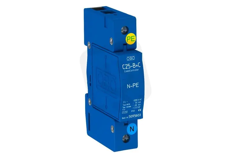 Kup Teď OBO C 25-B+C 1 Svodič přepětí, jiskřiště mezi N a PE 255V