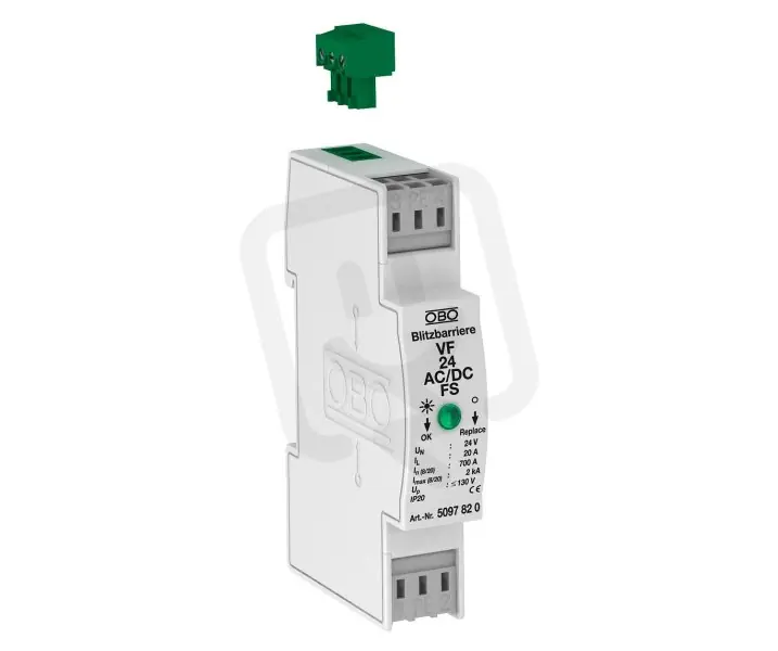 Speciální Cena OBO VF24-AC/DC-FS Svodič přepětí, typ 3, 2P,pro MaR,DS, 24V AC
