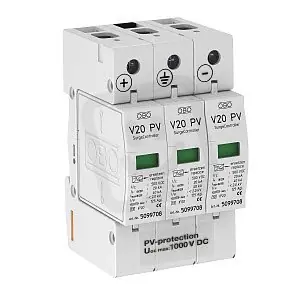 OBO V20-C 3-PH-1000 Svodič přepětí pro FV typ 2, 40kA(8/20), 1000V DC Cenově Výhodný