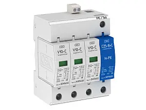 OBO V10-C 3+NPE+FS Svodič přepětí, typ 2, 3P+NPE 40kA(8/20),DS, 280V Pouze Dnes