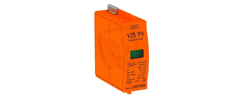 OBO V25-B+C 0-450PV Vrchní díl SPD V25, typ 1+2 pro FV 450V DC Novinka