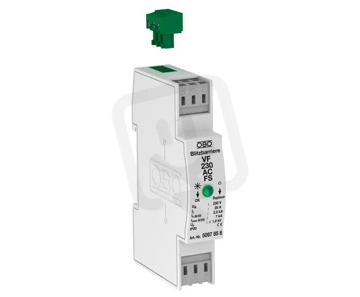 OBO VF230-AC-FS Svodič přepětí, typ 3, 2P,pro MaR,DS, 230V AC Poslední Šance