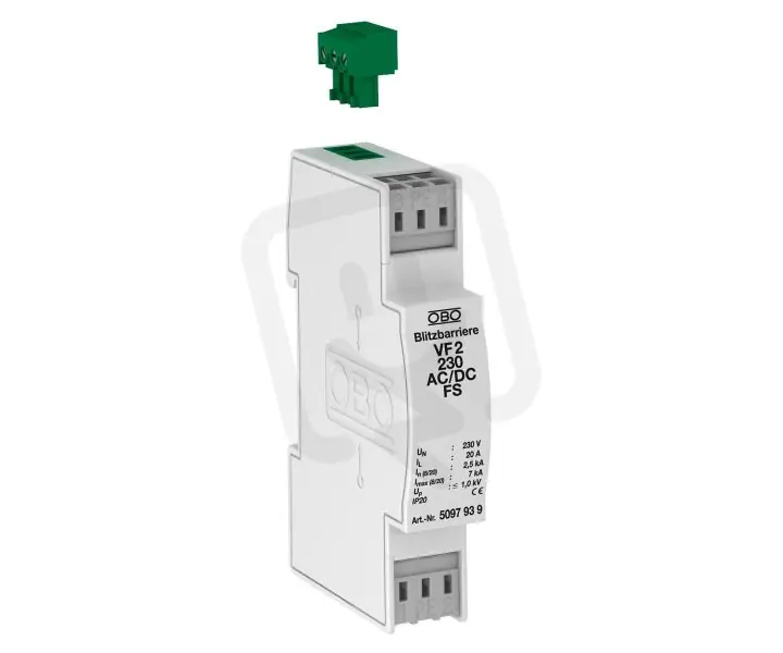 OBO VF2-230-AC/DC-FS Svodič přepětí, typ 3, 2P,pro MaR,DS, 230V AC Víkendová Akce