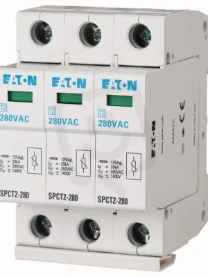Nejprodávanější SPCT2-335/3 Svodič přepětí třídy T2 (II C) modulový 3pól Un=335V Eaton 167600