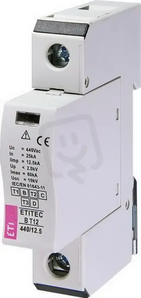 Svodič přepětí ETITEC B T12 440/12,5 1+0 síť IT ETI 002440315 Jen Po Omezenou Doba