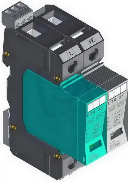 Objednat Nyní Přepěťová ochrana PO II 1+1 R 280V/40kA, modulární, vyměnitelná, C+D