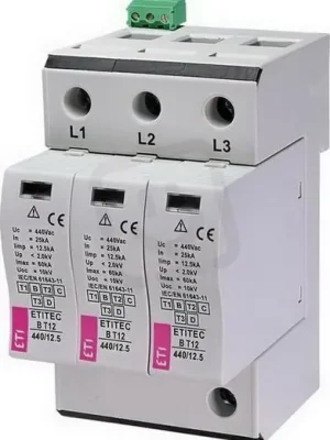 Svodič přepětí ETITEC B T12 440/12,5 3+0 RC síť IT ETI 002440324 Přímo Od Výrobce